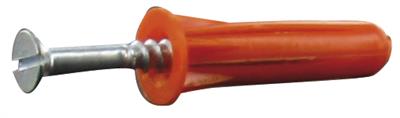 10 PLUG NYLON + VERANKERING DIAM.7 -+VIJS 4mm