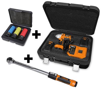 20V-set met slagmoersleutel en momentsleutel