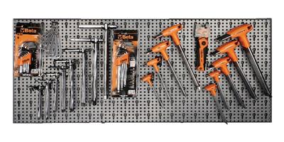 257-DELIG ASSORTIMENT GEREEDSCHAPPEN MET HAKEN
