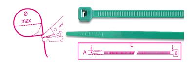 1748V Kabelbinders Nylon, groen